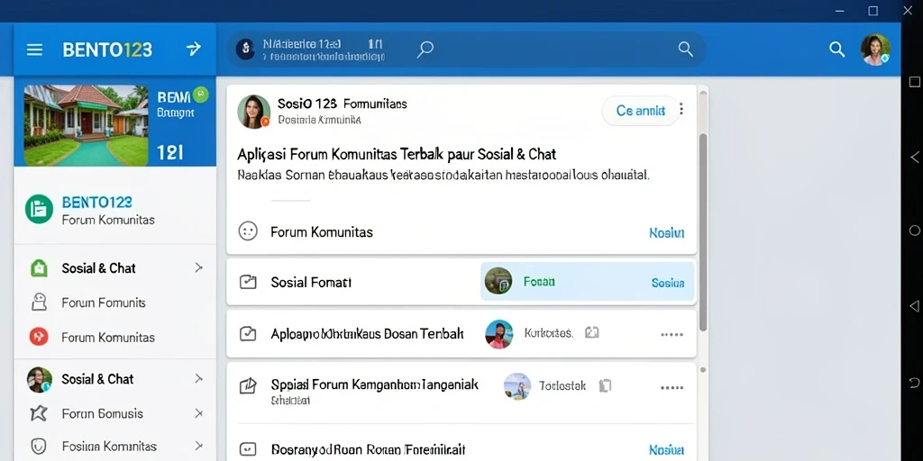 Tampilan forum BENTO123 yang modern dan interaktif.