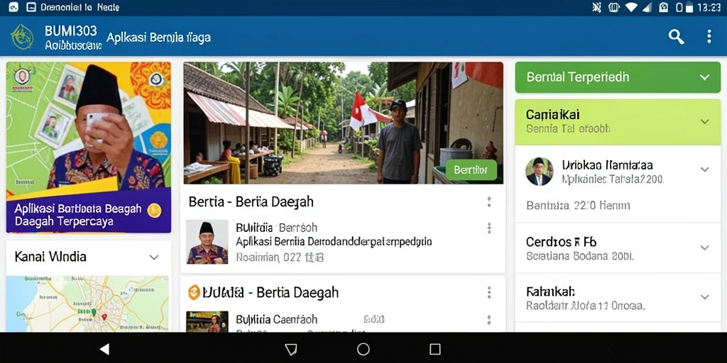 Tampilan antarmuka BUMI303 yang modern dan fungsional.
