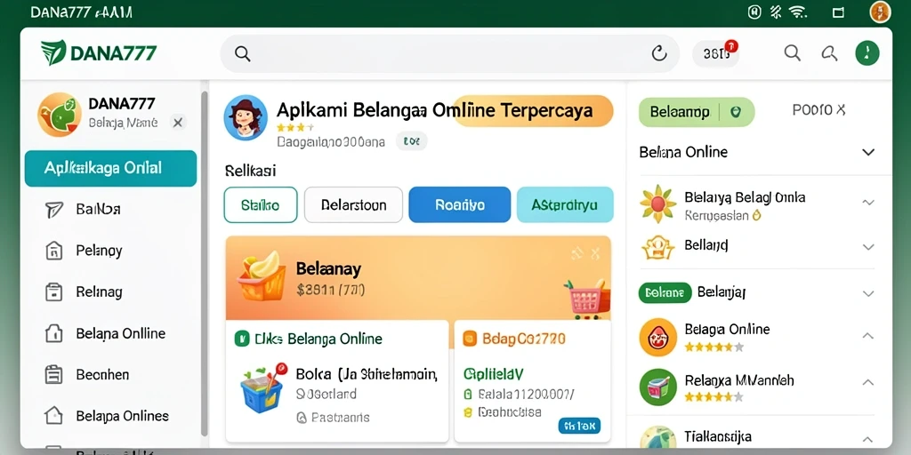 Tampilan antarmuka user-friendly DANA777 untuk belanja online.