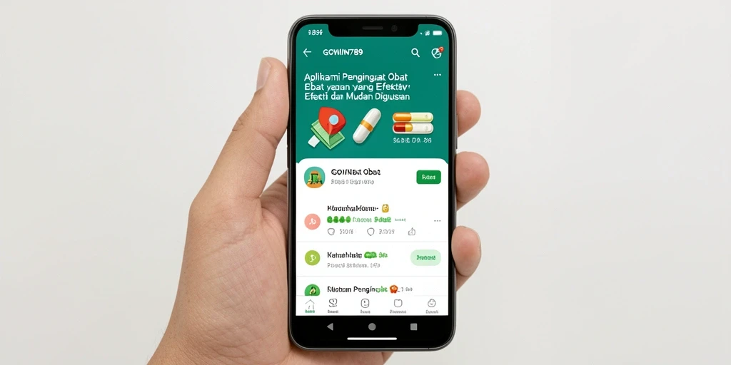 Antarmuka GOWIN789 yang ramah pengguna untuk pengingat obat.