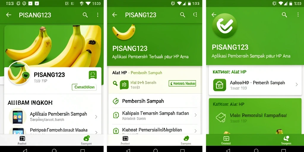 Tampilan antarmuka PISANG123 yang user-friendly untuk pembersihan sampah.
