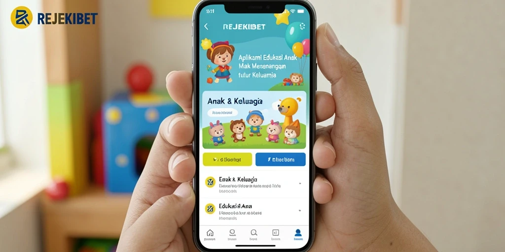 Tampilan antarmuka aplikasi REJEKIBET untuk Edukasi Anak.