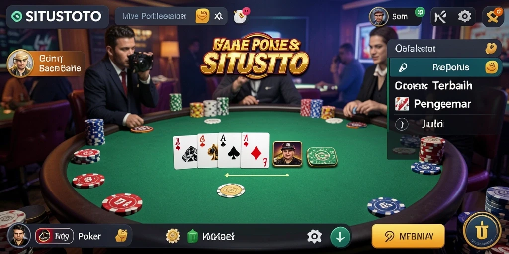 Antarmuka menarik dari SITUSTOTO yang menampilkan permainan Poker.