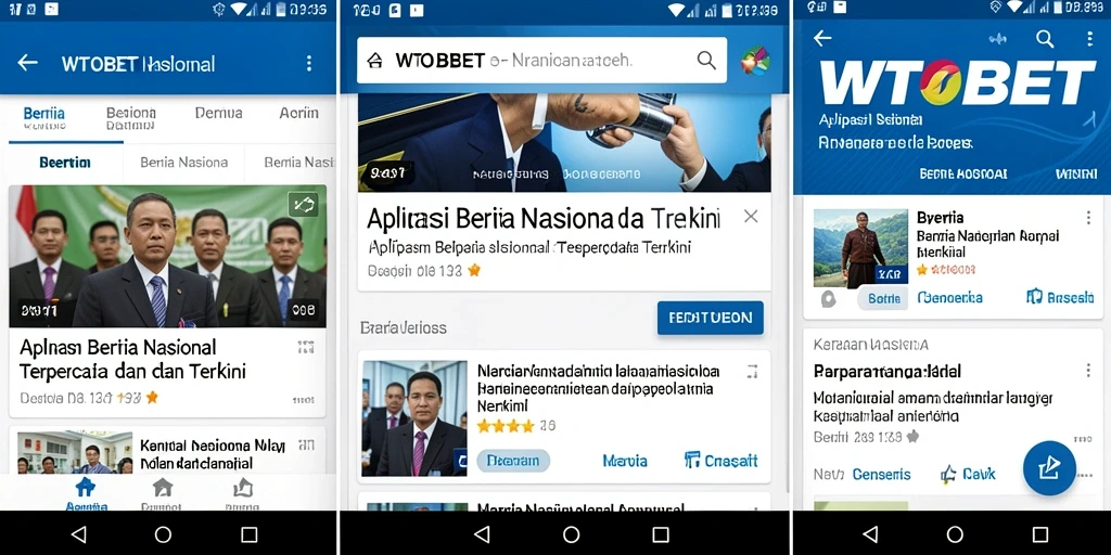 Antarmuka aplikasi WTOBET yang modern dan mudah digunakan.