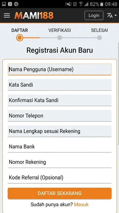 Panduan Lengkap Registrasi Akun Mami188 untuk Android